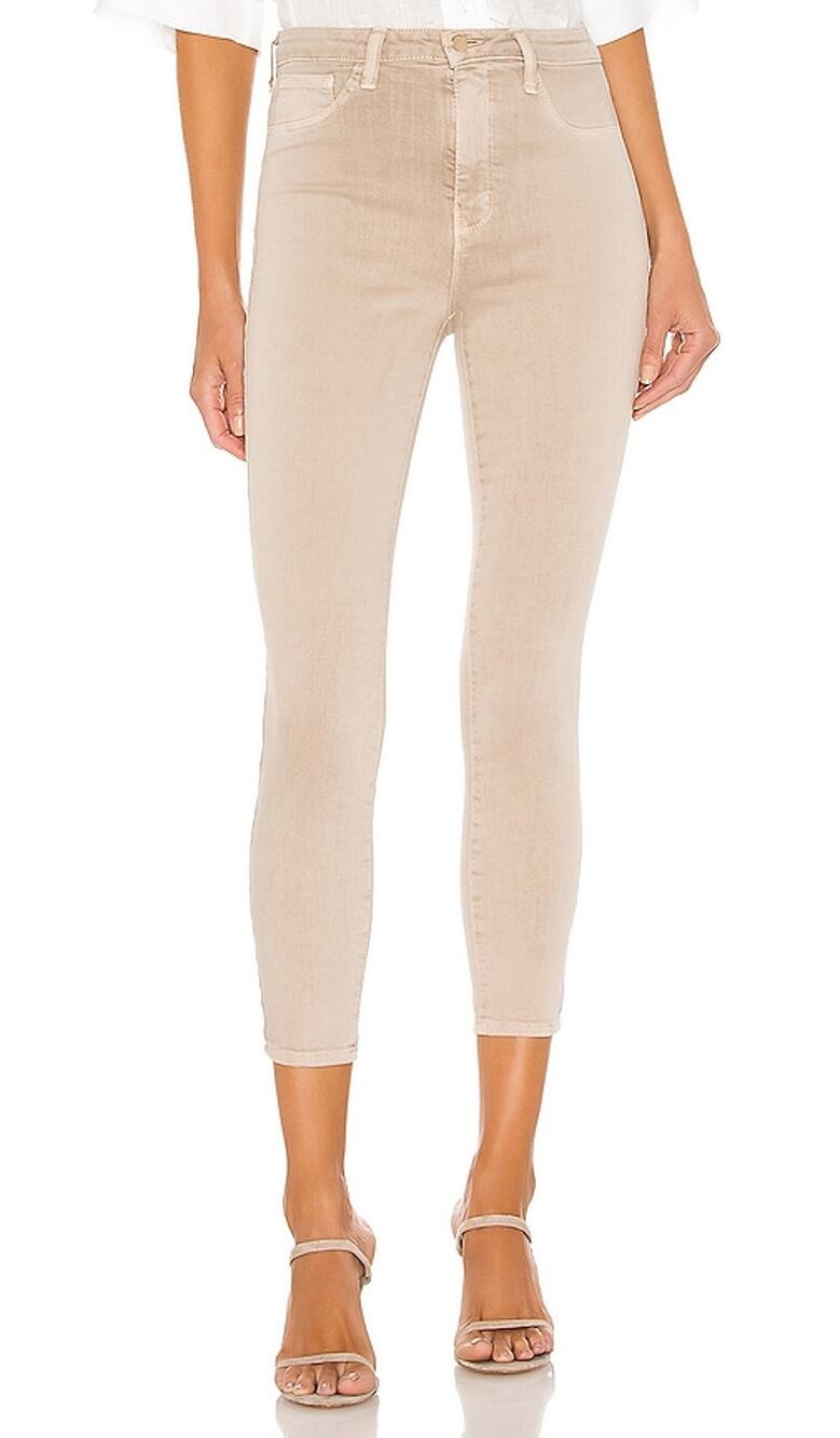 L'agence Sleek Beige Margot Denim Jeans Size 25